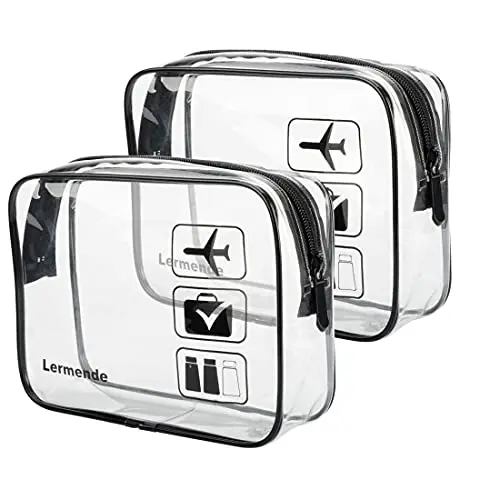 Transparente Kulturtasche 1L - TSA-geprüft für Handgepäck, Flughafen-konform