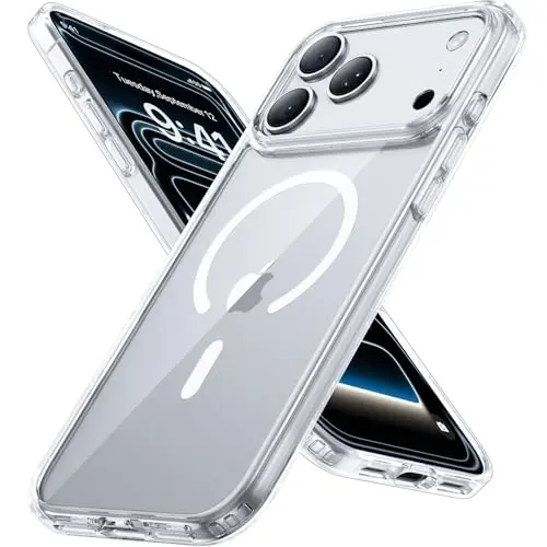 Miracase für iPhone 17 Pro Max Hülle mit MagSafe - Stoßfest & Kratzfest, Klar