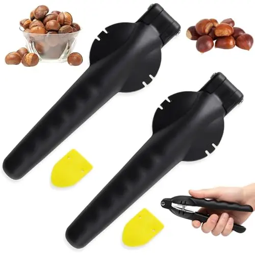PjuQow 2 Stück Maronenschneider - Ergonomisches Design für einfaches Schälen von Kastanien