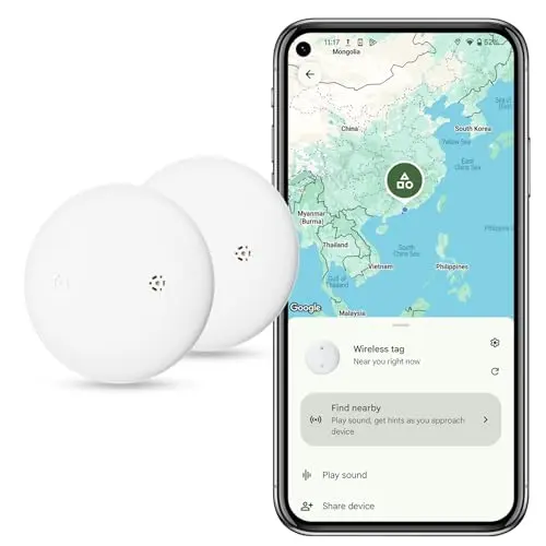 Fitabok Android GPS Tracker 2-Pack - Schlüsselfinder kompatibel mit Mein Gerät Finden APP