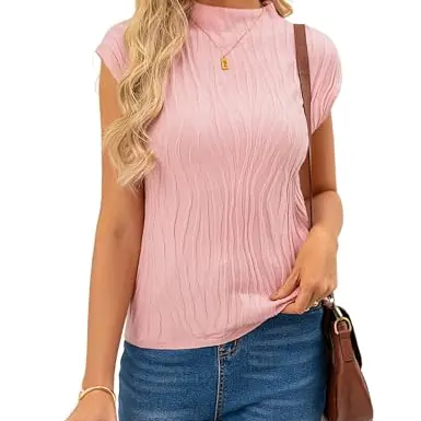 Totatuit Damen Rollkragenpullover - Weiches, elastisches Shirt für Frühling, Sommer und Winter