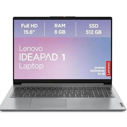 Lenovo IdeaPad 1 Laptop | 15,6" Full HD | AMD Ryzen 3 | 8GB RAM | 512GB SSD | Windows 11 | grau