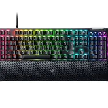Razer BlackWidow V4 Gaming-Tastatur, RGB, mechanische Green Switches, QWERTZ, 6 Makros, Schwarz