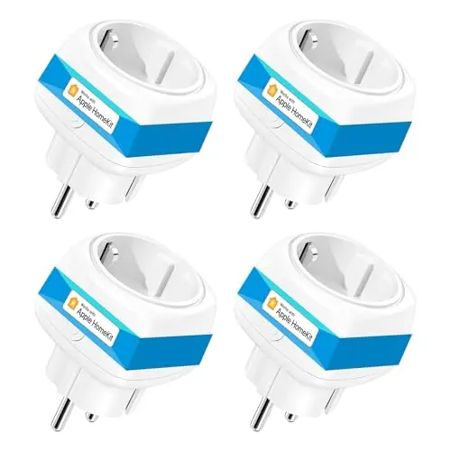 Meross Mini WLAN Steckdose 4er Pack – Smart Steckdose mit Sprachsteuerung & App, Weiß