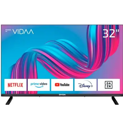 DYON Movie Smart 32 VX 32 Zoll Fernseher - HD Smart TV, App Store, Prime Video, Netflix, YouTube, DAZN, Disney+