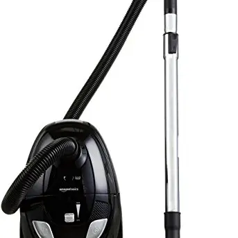 Amazon Basics Staubsauger mit Beutel, kompakt, leistungsstark, für Hart- und Teppichböden, HEPA-Filter, 700 W, 1.5 l, Schwarz