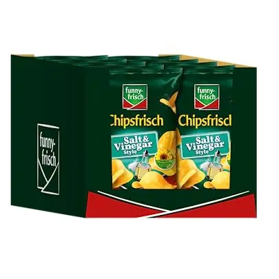 Funny-frisch Chipsfrisch Salz & Essig, 10er Pack (150 g pro Tüte)