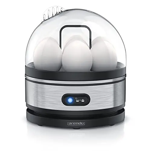 Arendo Sevencook Eierkocher 400 W - Edelstahl für 1-7 Eier - 3 Härtegrade - Warmhaltefunktion - BPA-frei - Silber