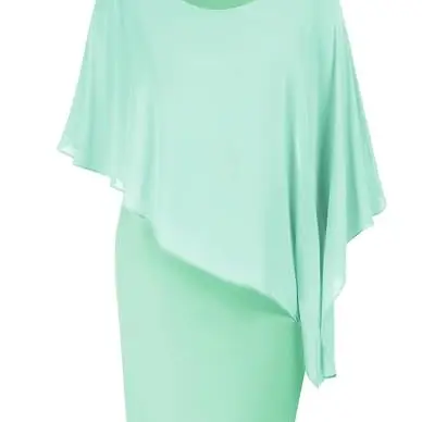 Hanna Nikole Abendkleid langarm, schicker Chiffon-Überwurf, Pailletten, Spitzen, knielang, elegant für Party, Hochzeit oder festliche Anlässe