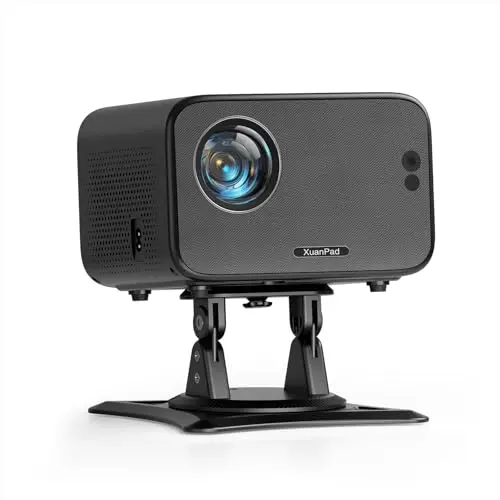 XuanPad 4K Beamer mit WLAN, Bluetooth und drehbarem Standfuß - ideal für Netflix