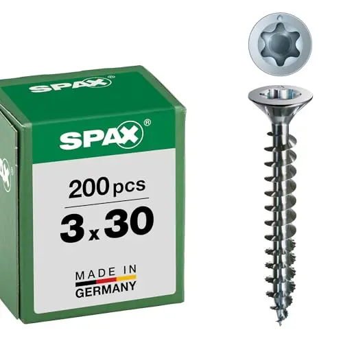 SPAX Universal Schrauben, blank verzinkt, 3,0 x 30 mm, 200 Stk.