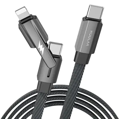 Kuulaa 60W USB-C Lightning Kabel für iPhone, iPad & Samsung, 2m