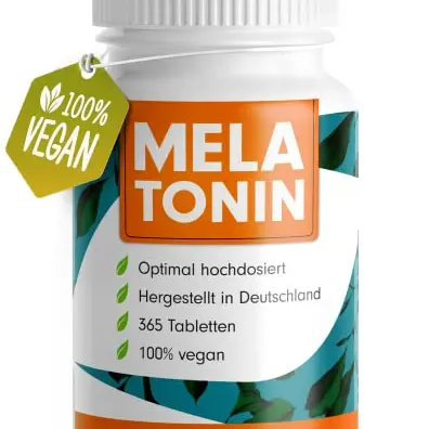 Melatonin 365 Tabletten - 0,5 mg pro Tag - Hochdosiert & Laborgeprüft - 100% vegan - Made in Germany