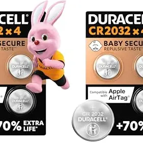 Duracell CR2032 Knopfzellen 3 V (8er Pack) - Ideal für Autoschlüssel, Waagen und Fitnesstracker