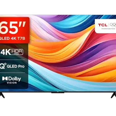 TCL 65T7B 65-Zoll QLED Pro Fernseher, 4K Ultra HD Smart TV mit Google TV und Sprachsteuerung