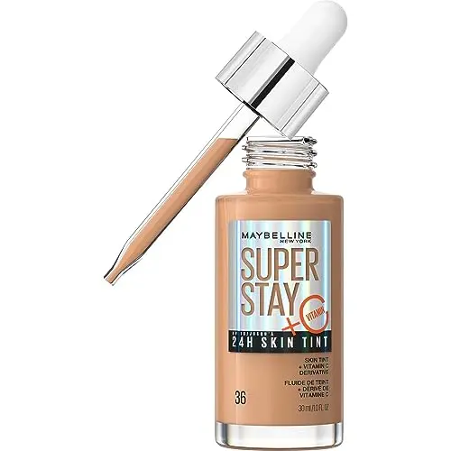 Maybelline New York Super Stay Skin Tint Foundation, vegan, mit Vitamin C, Nr. 36