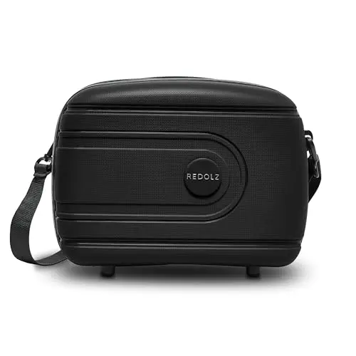 REDOLZ Hartschalen Handgepäck Kosmetik-Koffer | Stabiles Beauty-Case | 34 x 17 x 27 cm aus Polypropylen