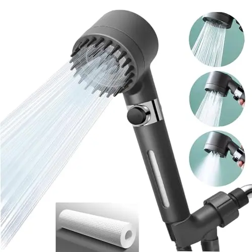 DMJJSD Hochdruck Duschkopf mit Filter - Multifunktionale Handbrause mit Pause-Taste, ideal für Erwachsene, Kinder und Haustiere