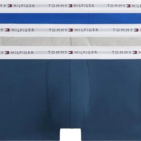 Tommy Hilfiger Herren Trunks, 3er-Pack, Blau, Größe L
