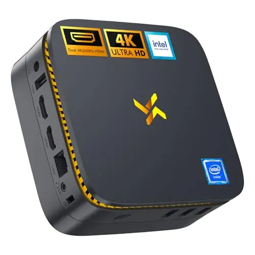 Huidun H30 Büro Mini PC - Win 11 Pro, 16GB RAM, 512GB SSD, 2x HDMI 4K, Gigabit LAN, Dual-Band WiFi