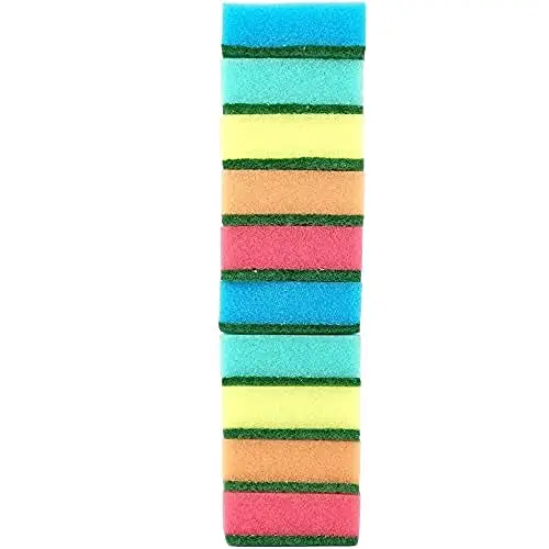 IDEA HOME 10er Set Küchenschwämme, Zweiseitige Putzschwämme, Multicolor