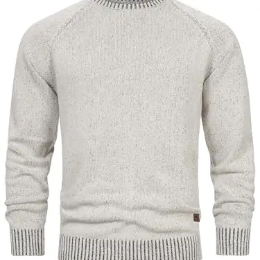 Indicode Herren Strickpullover Cardigan mit Rundhals-Ausschnitt