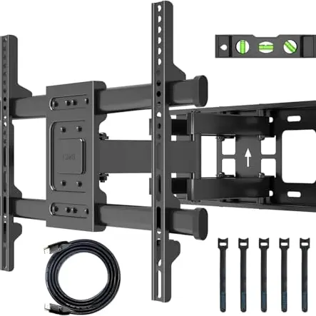 BONTEC TV Wandhalterung für 32-85 Zoll Fernseher bis 60kg, schwenkbar & neigbar, Max VESA 600x400mm