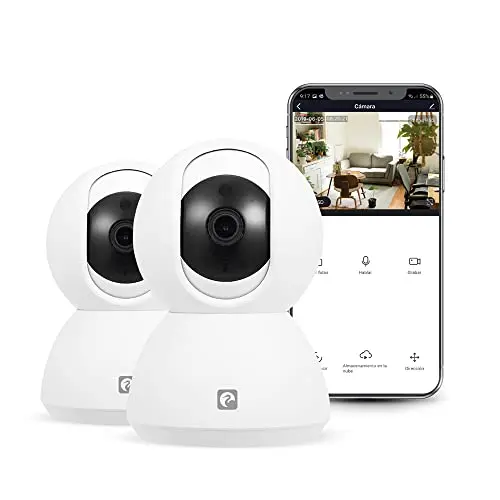 Garza Smart IP-Kamera, WLAN, 360°, Innenüberwachung mit Nachtsicht und Zwei-Wege-Audio