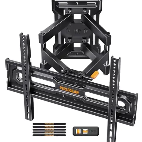 Perlegear TV Wandhalterung für 23-70 Zoll TVs bis 50 kg, höhenverstellbar und schwenkbar, max. VESA 400x400 mm