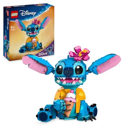 LEGO Disney Stitch Spielzeugfigur mit Eistüte und Blume - Geschenk für Lilo & Stitch Fans ab 9 Jahren - 43249