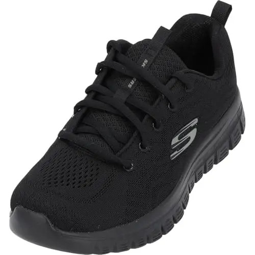 Skechers Damen Graceful Sneakers, Schwarz, Größe 35.5 EU