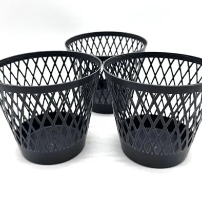 Kimmel Übertopf Gittermuster 12 cm grau (3er Set)