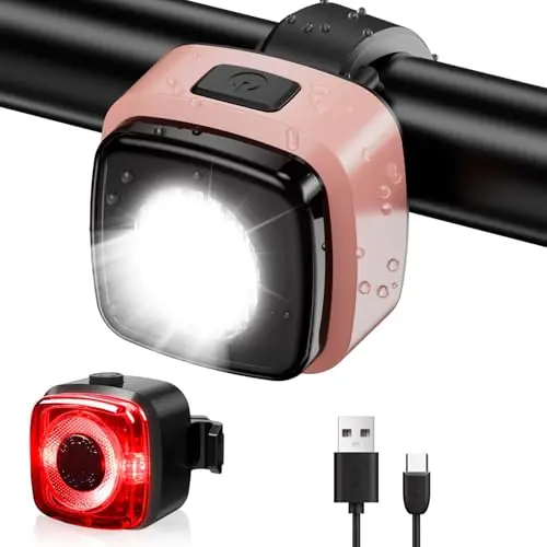 Antimi Fahrradleuchten-Set, StVZO-zugelassen, LED Front- und Rücklicht, USB-C