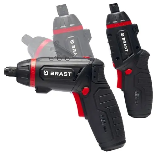 BRAST® Akkuschrauber 4,0V | 2Ah Li-Ion-Akku | 54 Bits | LED-Licht & USB-C Ladefunktion