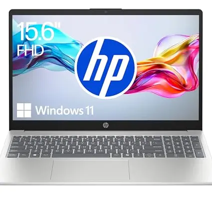 HP Laptop 15,6 FHD | Intel N100 | 4 GB RAM | 128 GB | Windows 11 Home | QWERTZ | Natural Silver