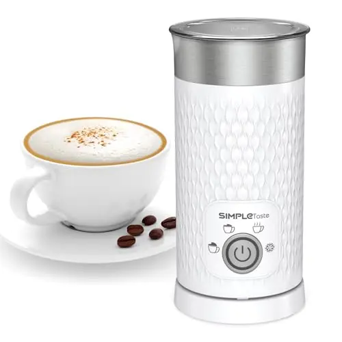 SIMPLETASTE Elektrischer Milchaufschäumer für heißen und kalten Milchschaum