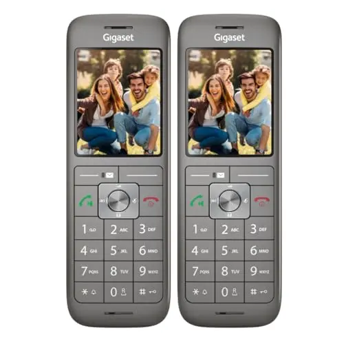 Gigaset CL660HX DUO - Schnurloses DECT-Mobilteil mit Ladeschale, kompatibel mit Fritzbox, anthrazit-metallic