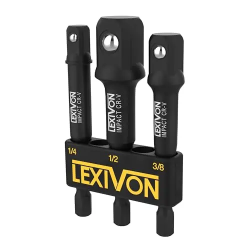LEXIVON Stecknuss Adapter Set (3-teilig) für Drehmomentschlüssel und Ratsche