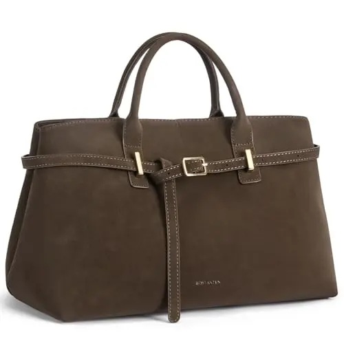 BOSTANTEN Vegane Leder Handtasche für Damen - Mittelgroße Umhängetasche mit verstellbarem Riemen