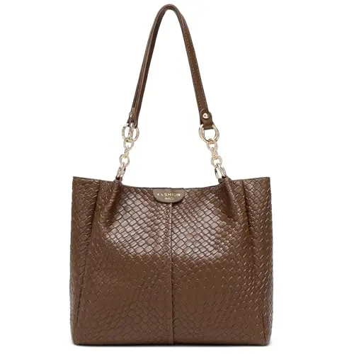 Unisoul Handtasche Damen - Elegante Shopper Tasche aus PU Leder für Büro & Reisen
