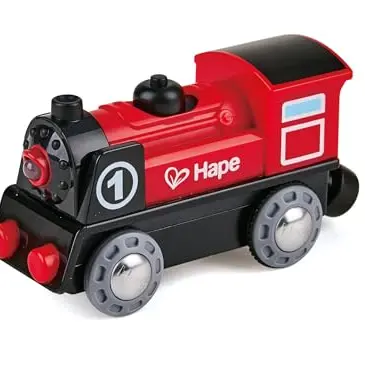 Hape Batteriebetriebene Lokomotive Rot/Schwarz für Eisenbahn ab 3 Jahren