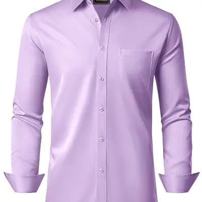 J.VER Herren Hemd, Violett, Business & Freizeit, Regular Fit, Langarm, 3XL