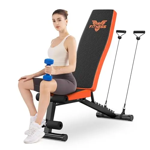 Botifly Verstellbare Hantelbank Klappbar mit 8-Fach Rückenlehne für Ganzkörper-Workout, 660 lbs