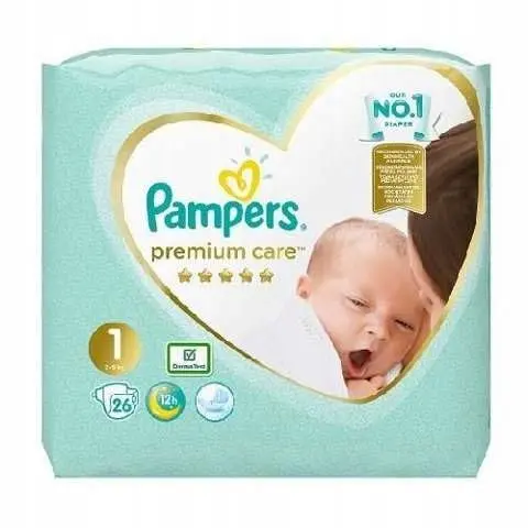 Pampers Windeln Größe 1 (2-5 kg) Premium Care, 26 Stück - Komfort und Schutz für empfindliche Haut