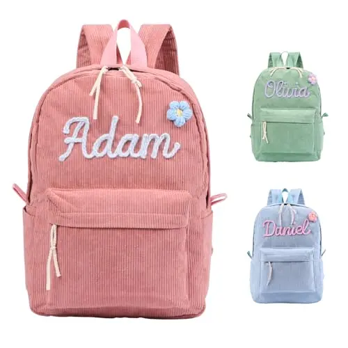 Wamantic personalisierter Kinder-Schulranzen mit Namen, Kindergarten- und Kleinkindrucksack für Mädchen und Jungen