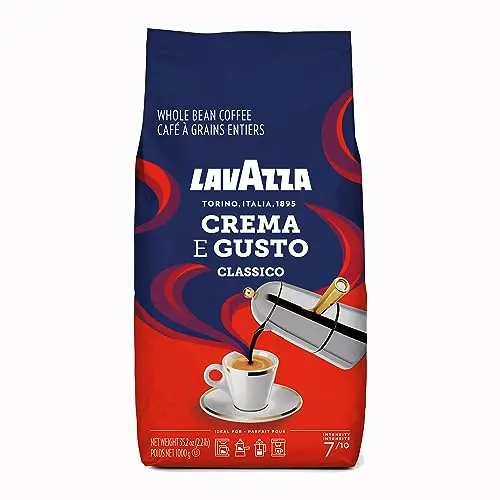 Lavazza Crema e Gusto Classico Kaffeebohnen, Ideal für Espresso, 1 kg, Intensität 7/10
