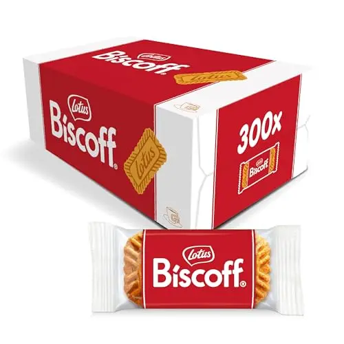 Lotus Biscoff Karamellisierte Kekse | 300 Einzeln Verpackte Kekse | Vegan | 1.875 kg