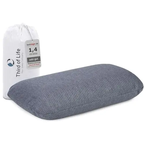 Reisekissen VOLAR QuickDry – Ergonomisches Nackenkissen aus Memory Foam für Reisen und Camping, 40x25