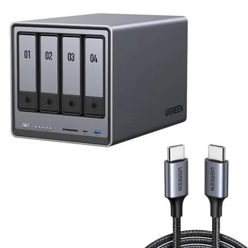 UGREEN NASync DXP4800Plus 4-Bay NAS mit 60W USB-C Kabel