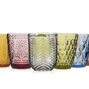 Sänger Trinkgläser Set Porto, 6-teilig, Mehrfarbig, für Familie und Büro, 310 ml